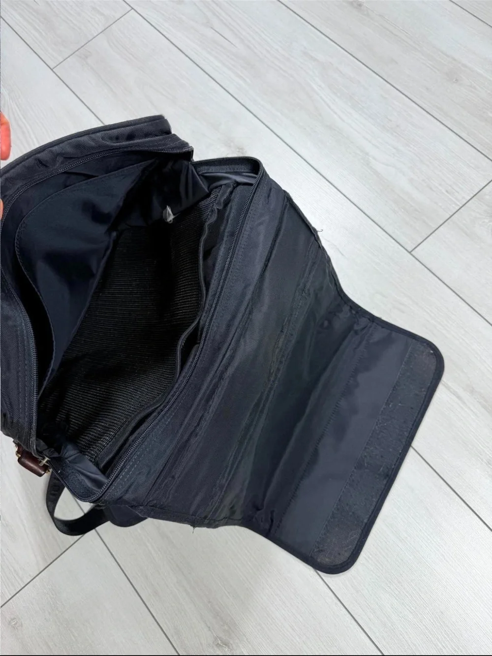 Mulberry Black Backpack with Brown Leather Trim